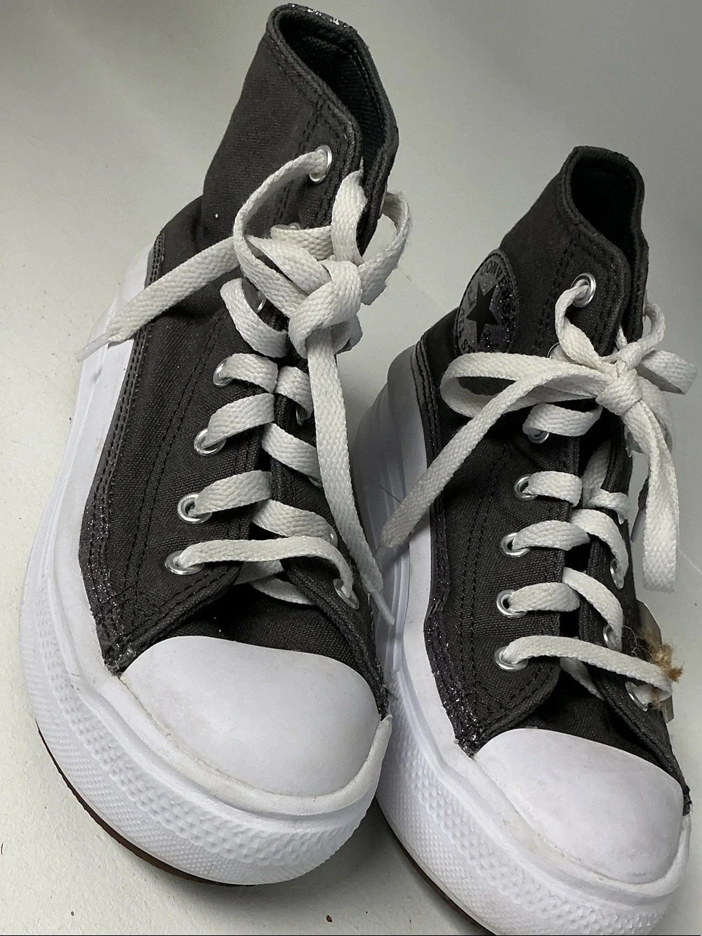 Converse Kids High-Top Platform Sneakers - Black & White
